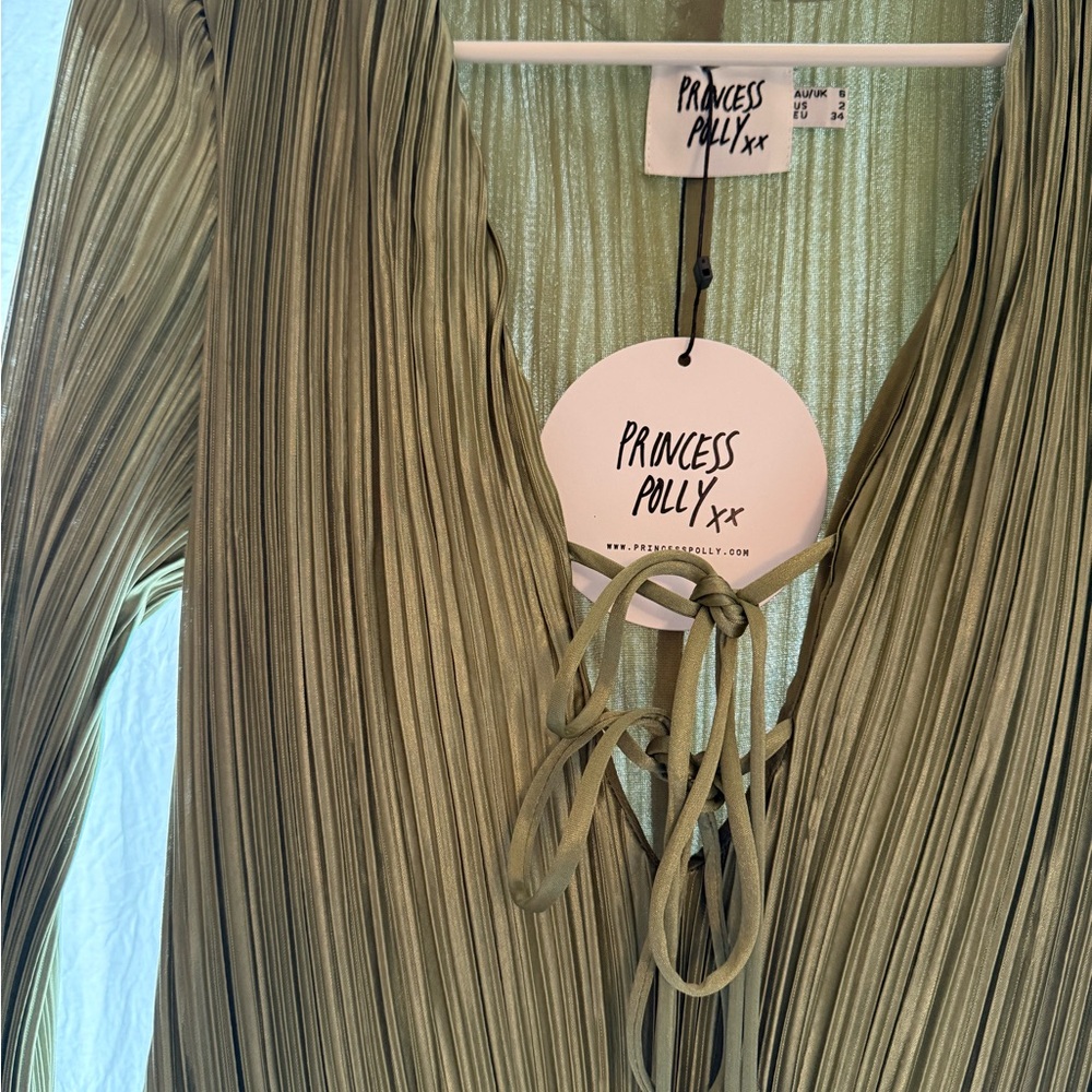 NWT Princess Polly‎ Sage Green Mini Dress 2 - Picture 6 of 8